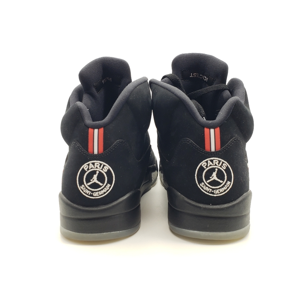 JORDAN RETRO V 5 BCFC PARIS SAINT GERMAIN BLACK METALLIC FIRE RED SUPREME SZ 10 - Picture 3 of 10
